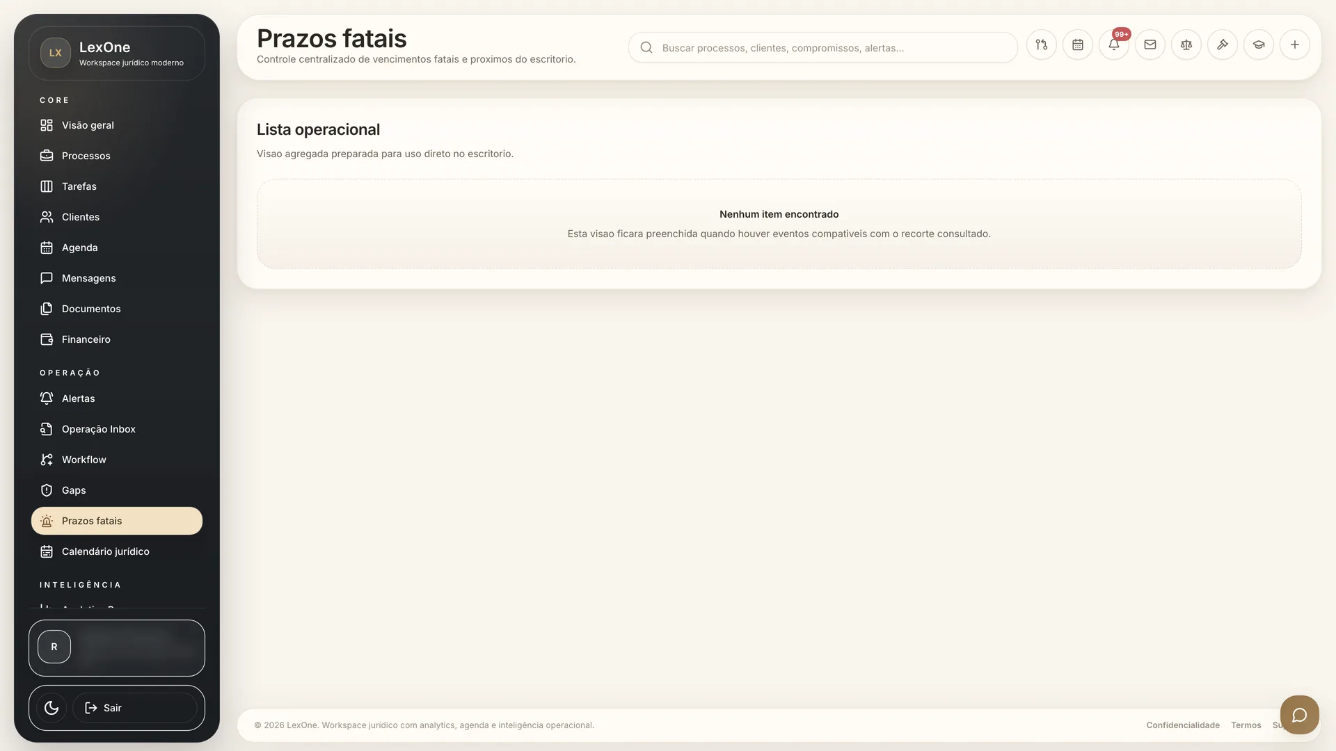 Controle de prazos processuais críticos