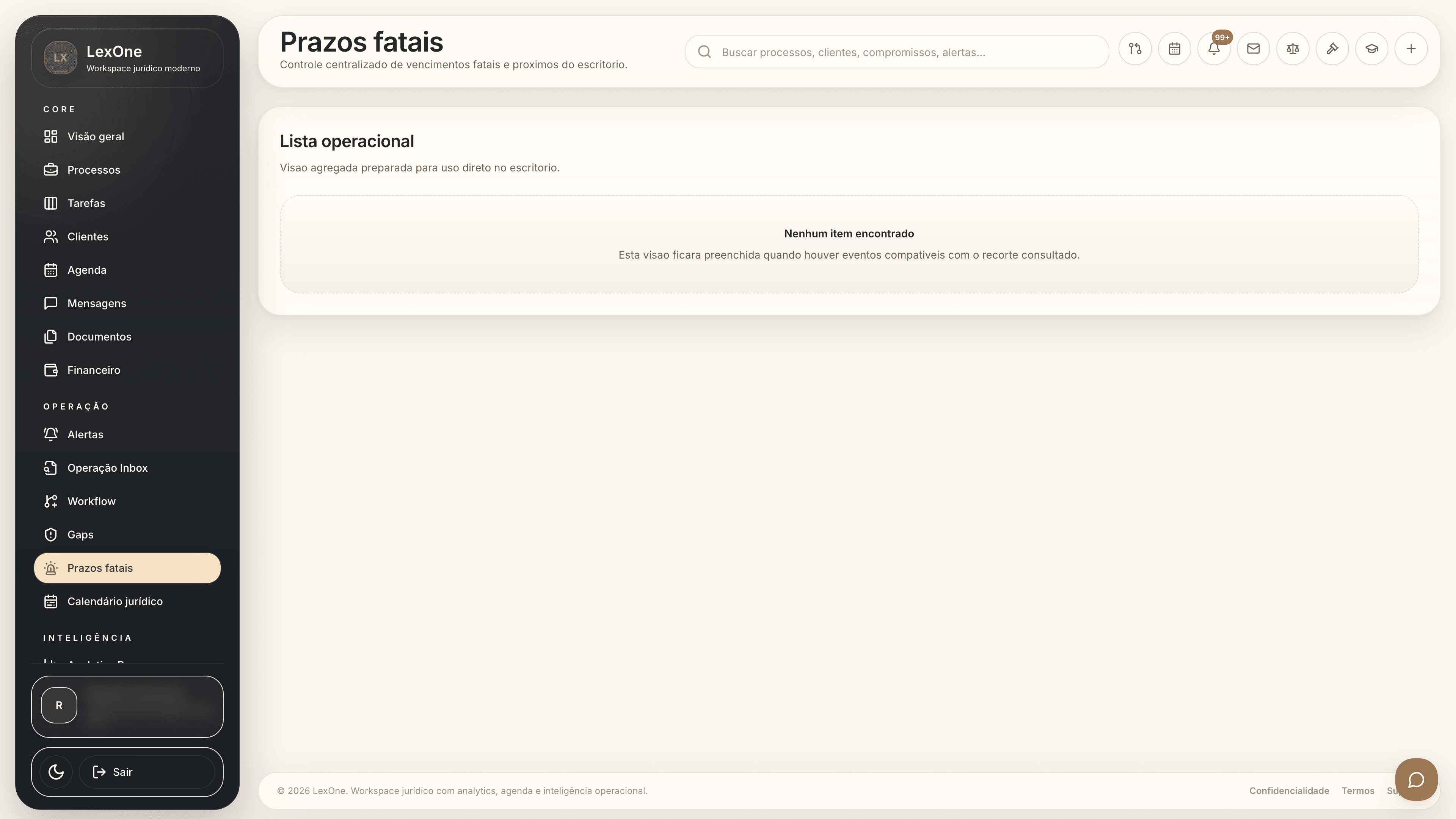 Controle de prazos processuais críticos